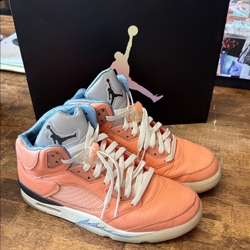 NIKE Air Jordan 5 Retro SP x DJ Khaled Crimson Bliss/Leche Blue/Sail Box Size 9